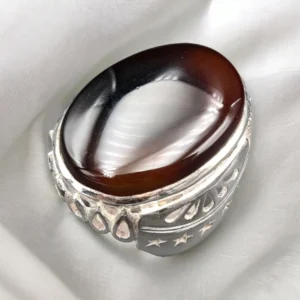 Black Yemeni Aqeeq Ring