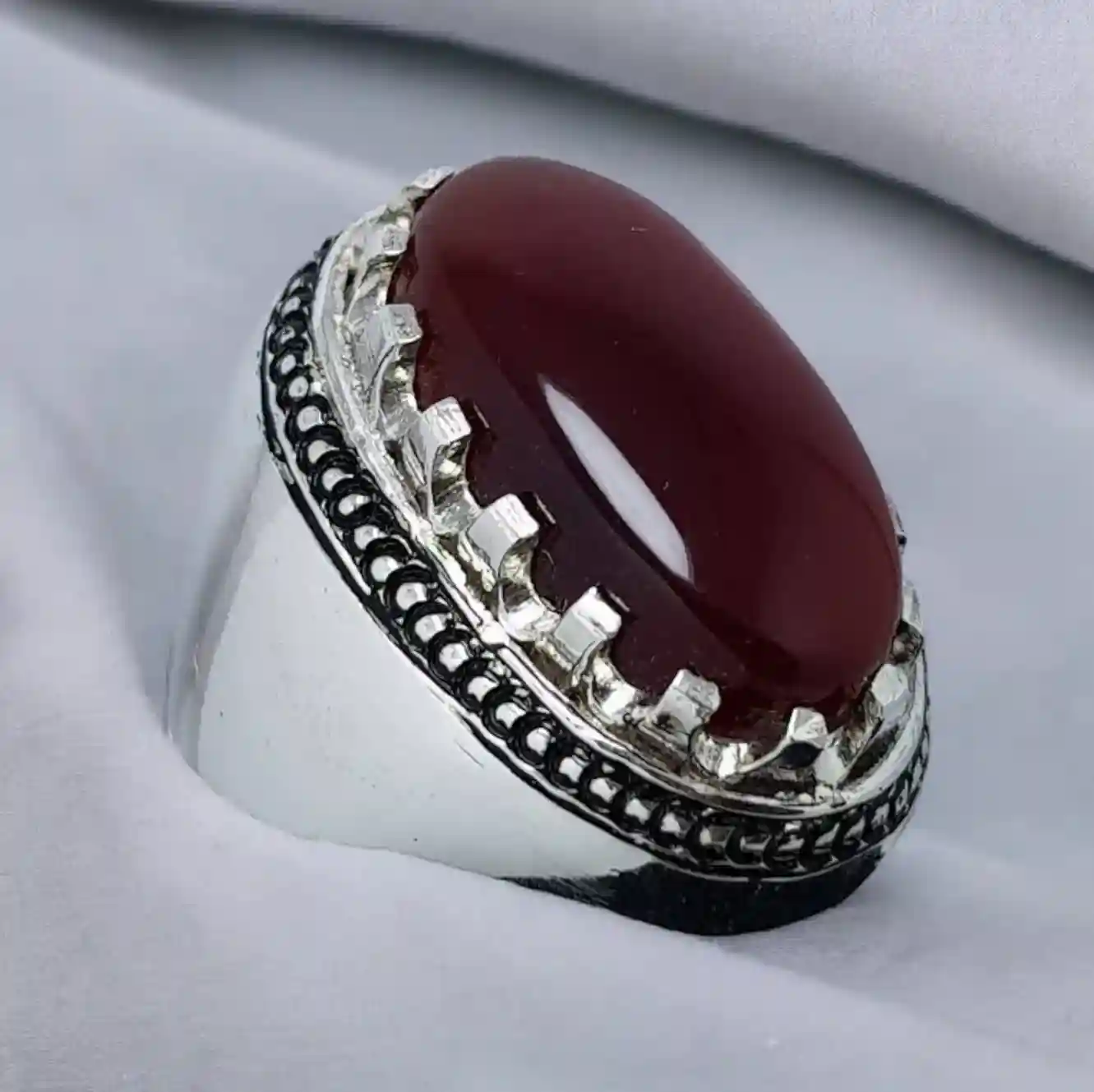yemeni aqeeq stone ring