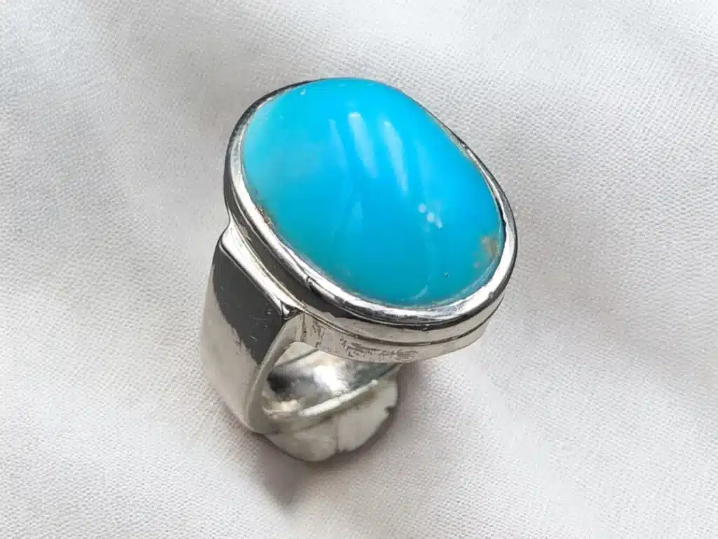Mens Turquoise And Coral Ring In 925 Sterling Silver | RingsWear