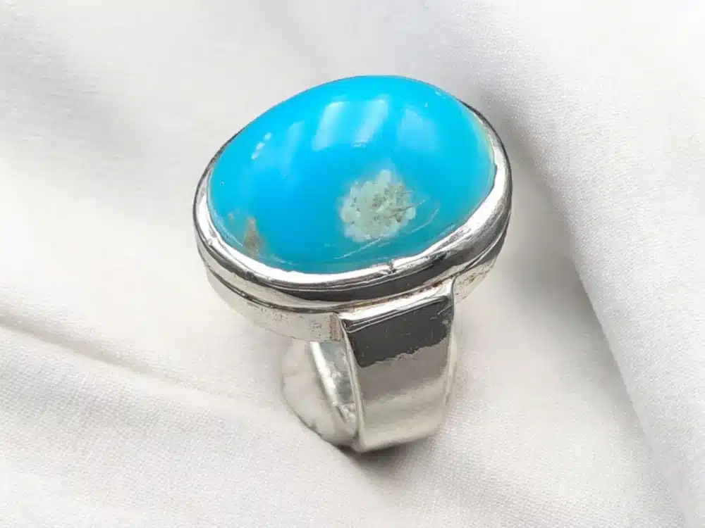 Mens Turquoise And Coral Ring In 925 Sterling Silver | RingsWear