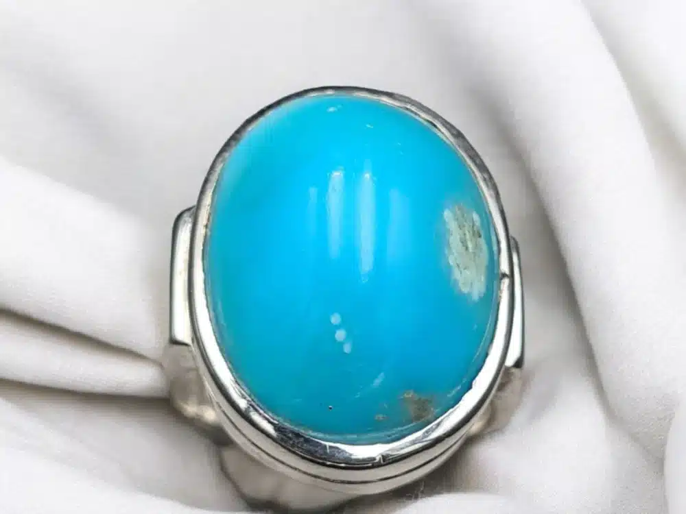 Mens Turquoise And Coral Ring In 925 Sterling Silver | RingsWear