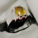 yellow sapphire mens ring