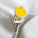 mens yellow agate ring Natural
