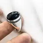 natural agate ring mens