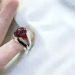 red agate mens ring