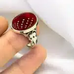 mens red agate ring