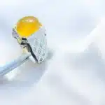 mens yellow agate ring
