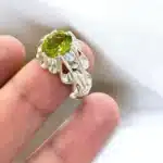 peridot floral ring mens silver