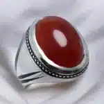 Brown Yemeni Aqeeq Ring Men