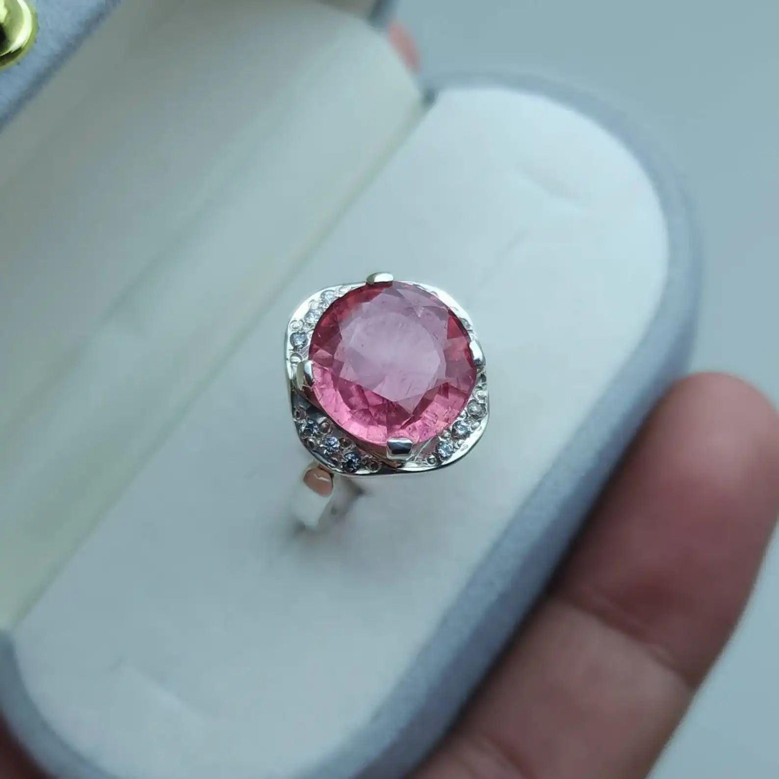 Women Tourmaline Ring , Natural Untreated Tourmaline Stone 6 Il 1588Xn.4521210833 E68M Compressed