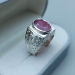 ruby ring for men silver