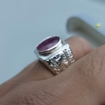 ruby ring for men silver