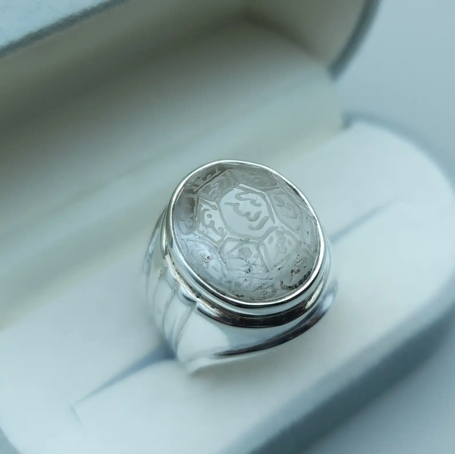 Men'S Dur E Najaf Mens Ring In Engraved 925 Sterling Silver 1 Dur E Najaf Mens Ring