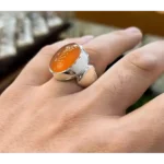 orange agate ring