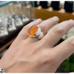 orange agate ring