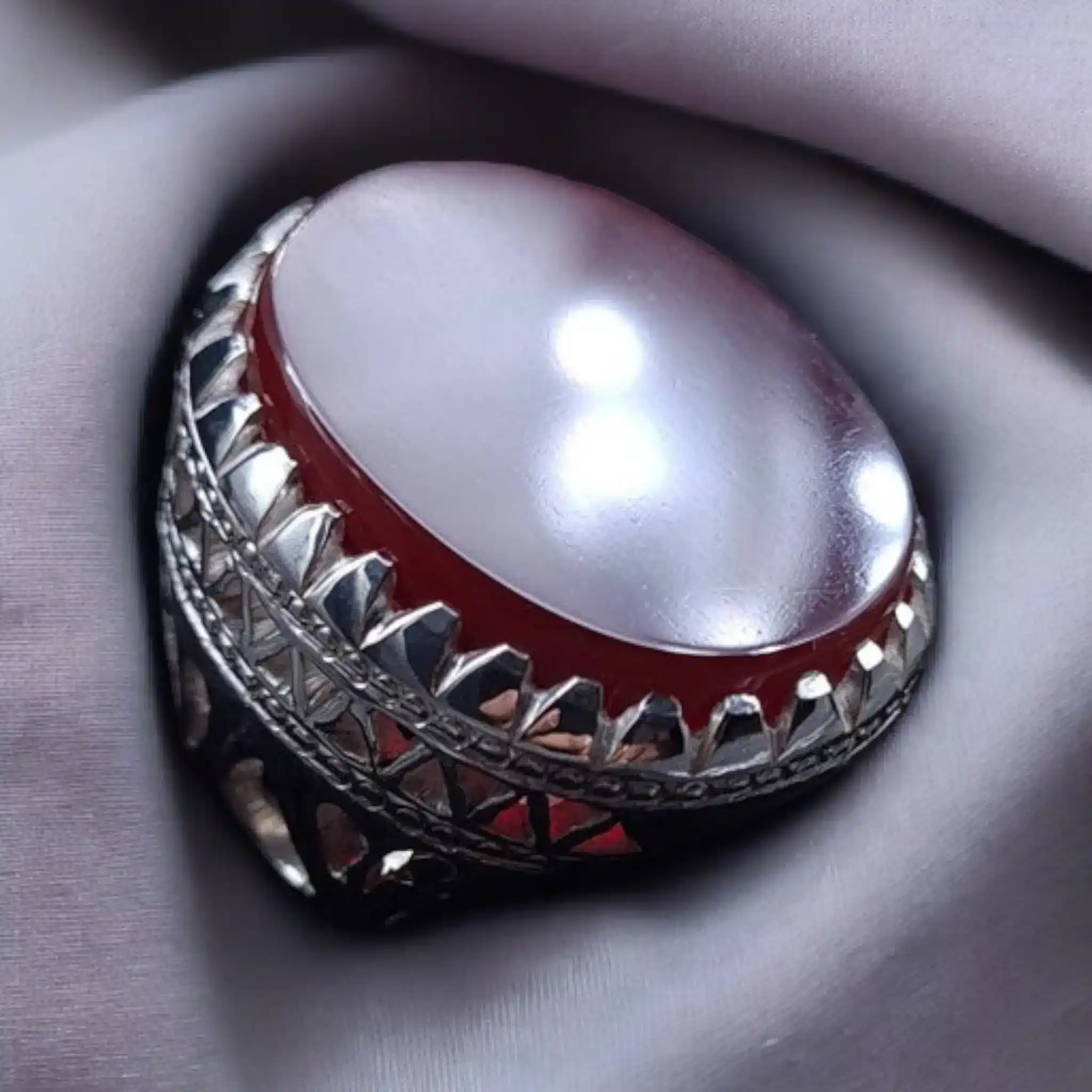 oval aqeeq ring
