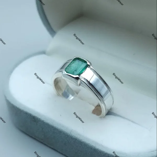 Natural Emerald Ring 925 Sterling Silver Shop Now