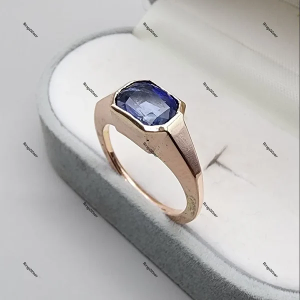 14k Gold Sapphire Ring Real Ceylon Sapphire Ring Buy Now