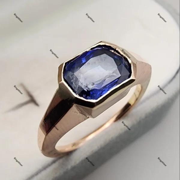 14k Gold Sapphire Ring Real Ceylon Sapphire Ring Buy Now