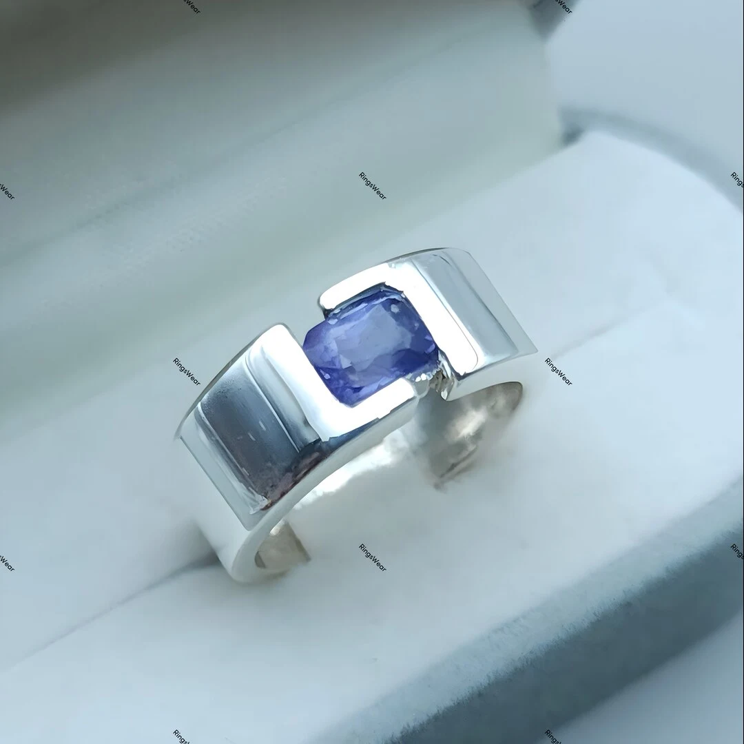 Ceylon Sapphire Mens Ring Natural Sapphire Ring Buy Now