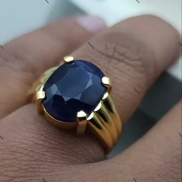 Real Sapphire Ring In 21k Yellow Gold Shop Now