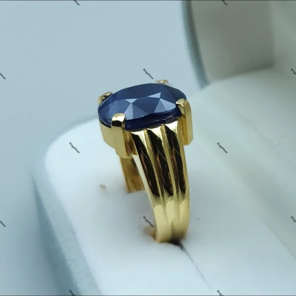 Real Sapphire Ring In 21k Yellow Gold Shop Now