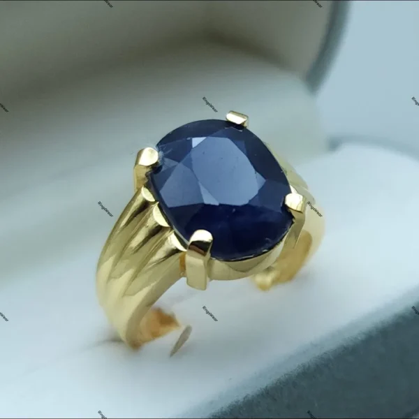 Real Sapphire Ring In 21k Yellow Gold Shop Now