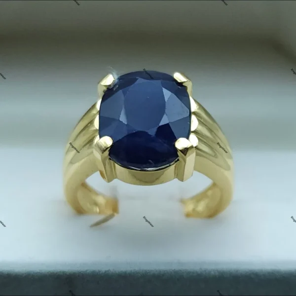 Real Sapphire Ring In 21k Yellow Gold Shop Now