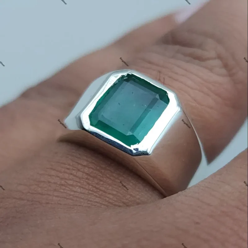 Real Emerald Ring Pure Emerald Sterling silver Shop Now