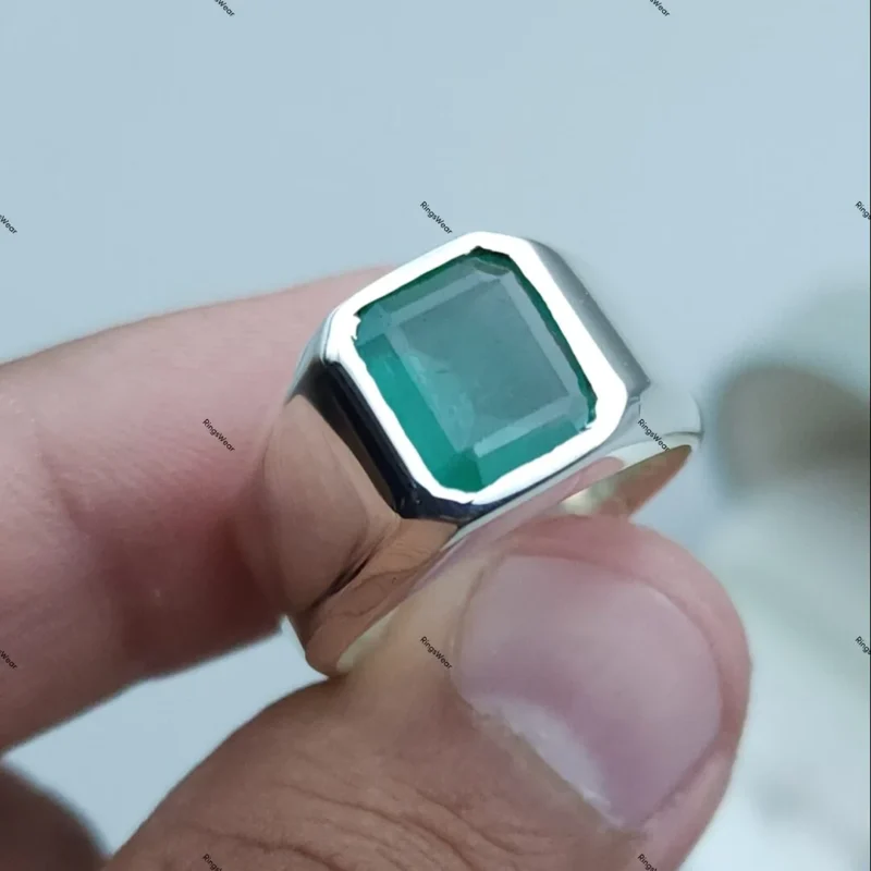 Real Emerald Ring Pure Emerald Sterling silver Shop Now