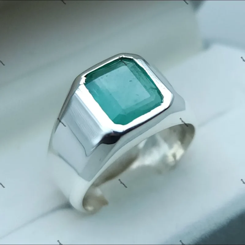 Real Emerald Ring Pure Emerald Sterling silver Shop Now