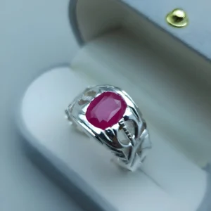 Bold Contrast Gents Ruby Ring for Men Dare to be Different