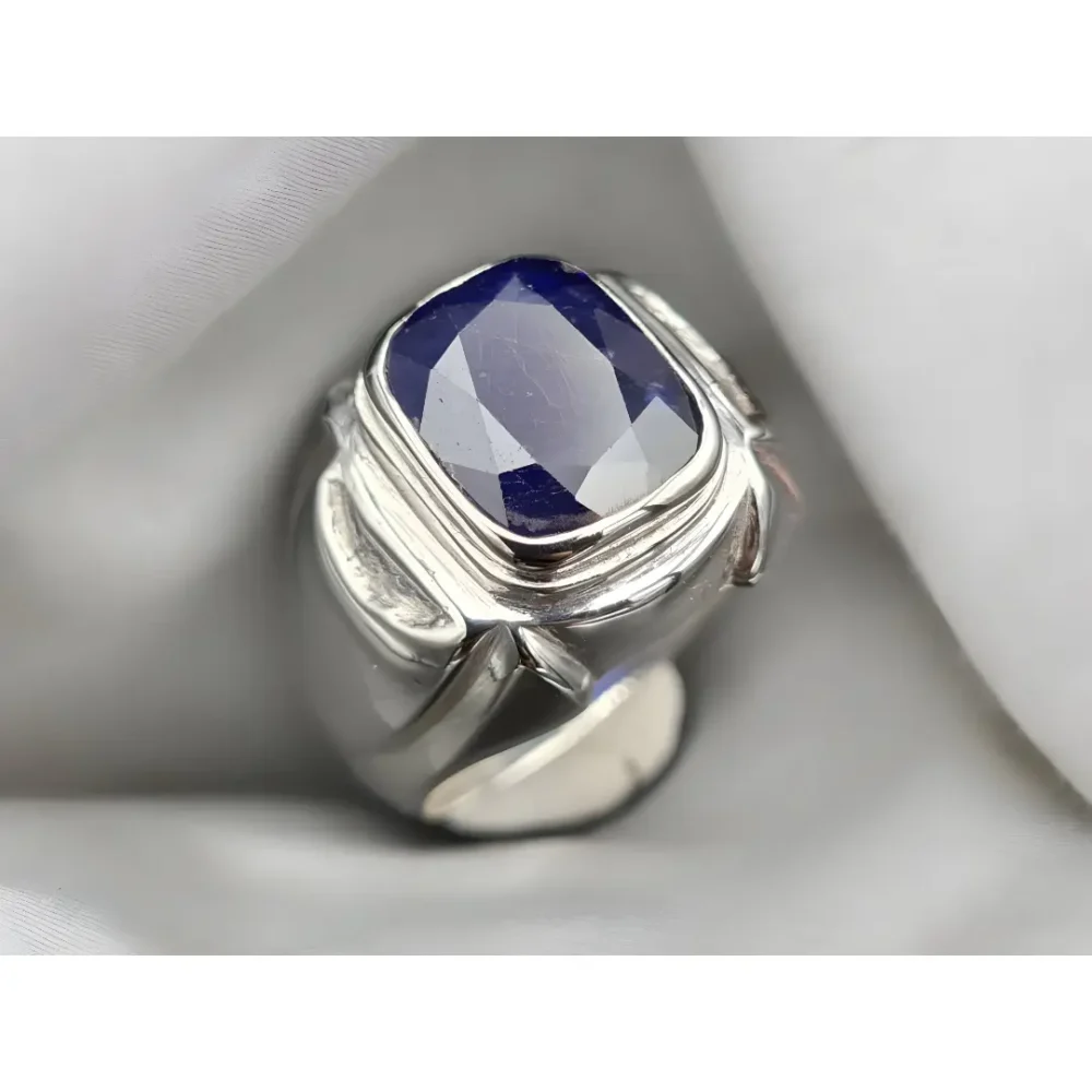 Royal Blue Sapphire Stone Ring Mens Neelam Ring Buy