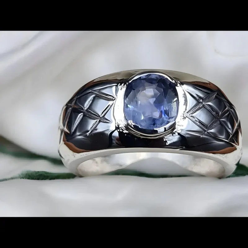 Untreated Blue Sapphire Ring Natural Neelam Buy Now