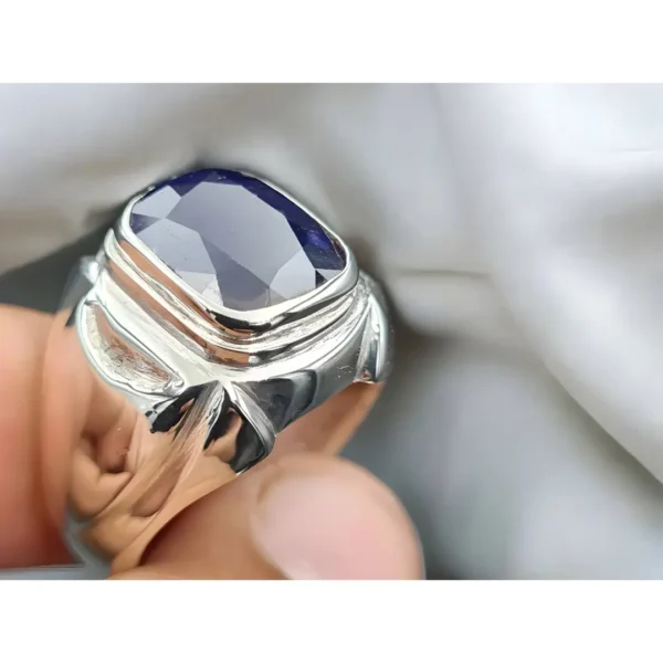 Royal Blue Sapphire Stone Ring Mens Neelam Ring Buy