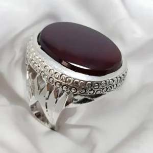 Agate rings for men in brown/black colour