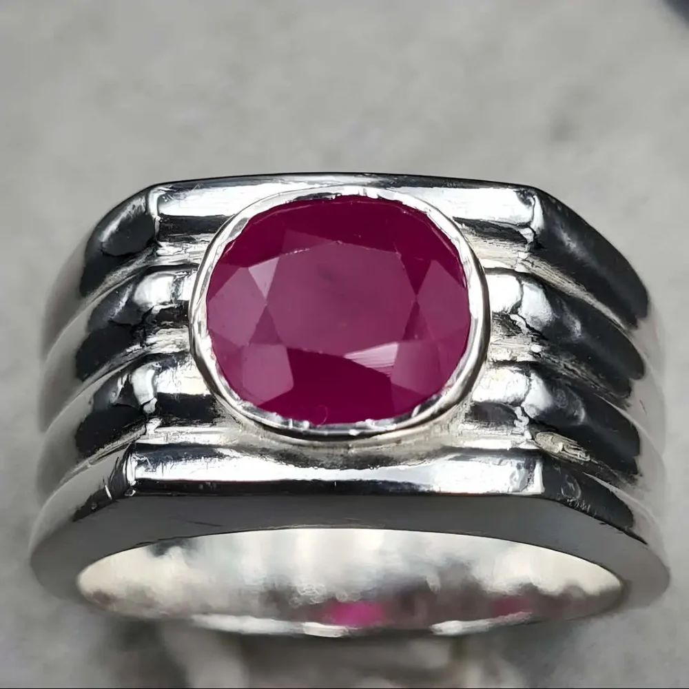 natural ruby gemstone ring
