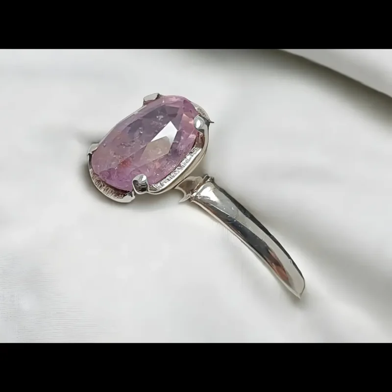 Women Pink Sapphire Ring Real Ceylon Pink Sapphire Buy Now