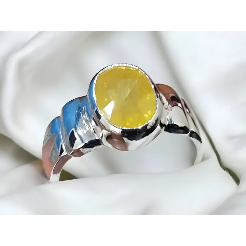 Yellow Sapphire Ring Men Ceylon Pukhraj Rings Shop now