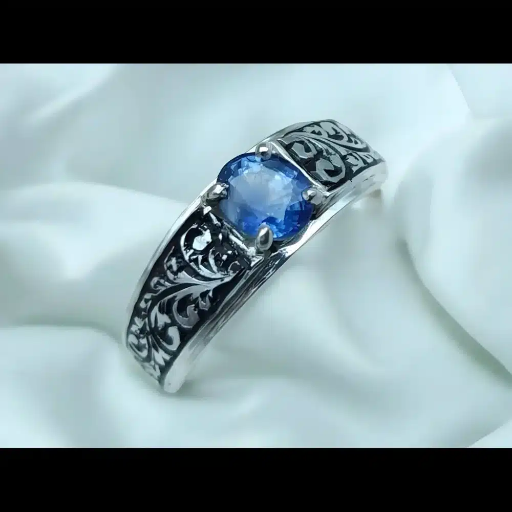 Cornflower Blue Ceylon Sapphire Ring Shop Now