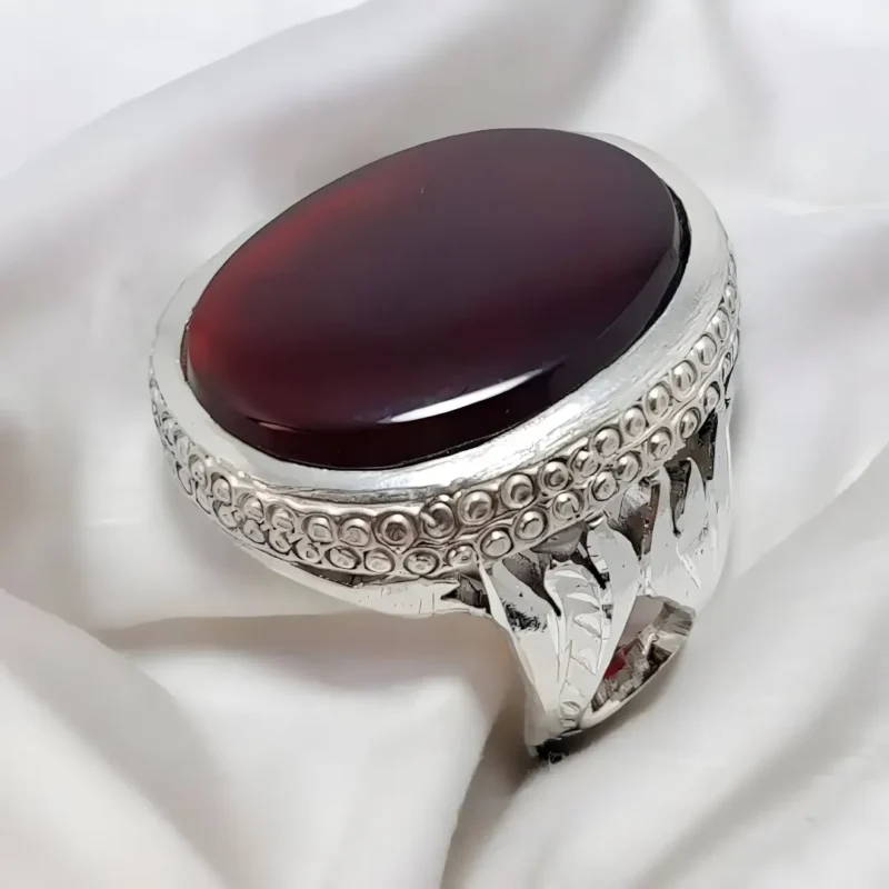 Agate rings for men in brown/black colour