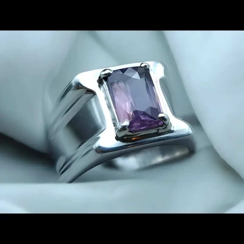 Kashmir Sapphire Ring Purple Kashmir Sapphire Mens Rings