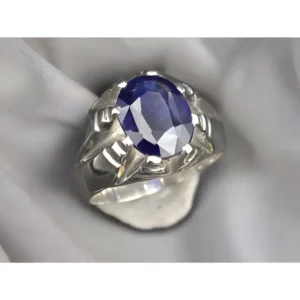 Sparkling Sapphire Rings Men Blue Sapphire Rings