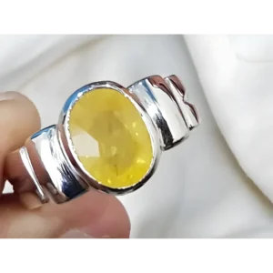 Yellow Sapphire Ring Men Ceylon Pukhraj Rings Shop now