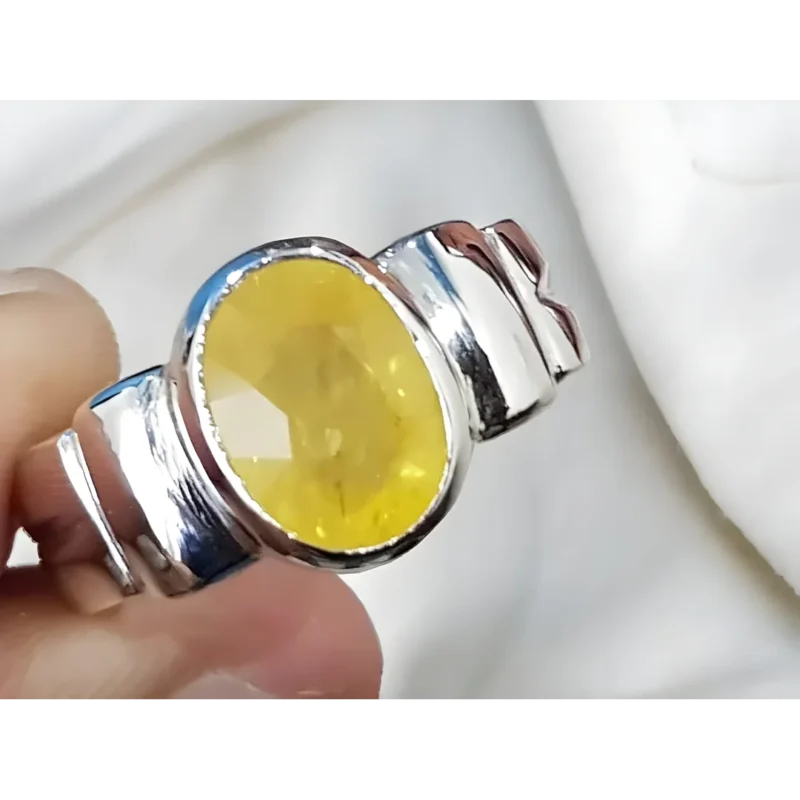 Yellow Sapphire Ring Men Ceylon Pukhraj Rings Shop now