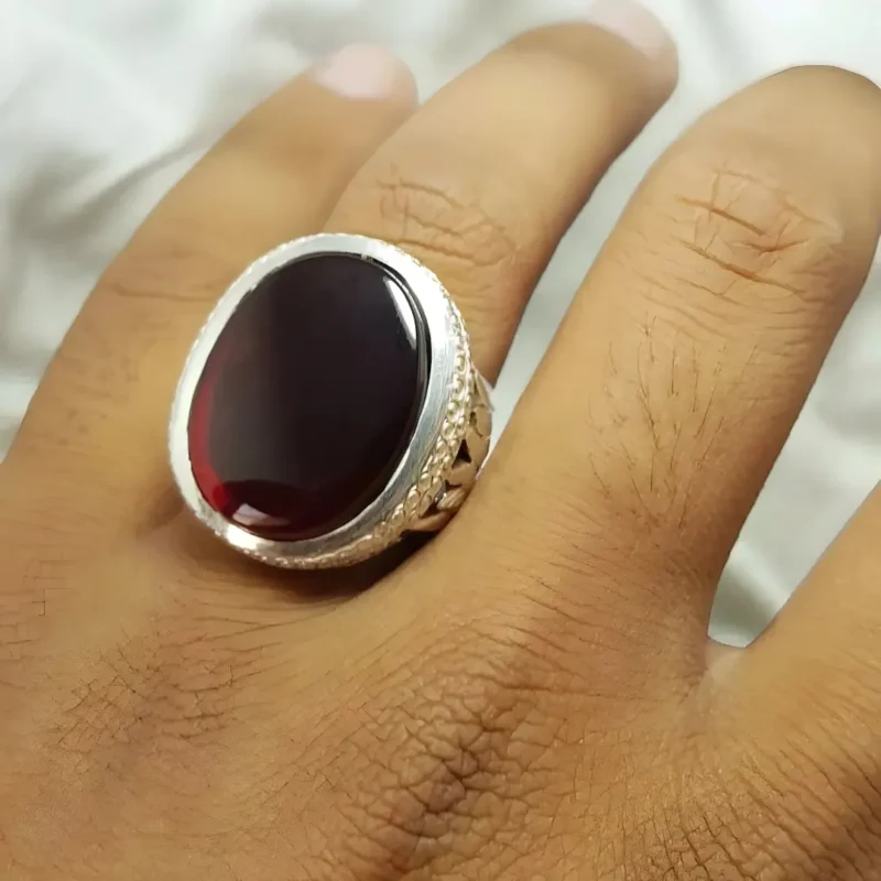 Agate rings for men in brown/black colour