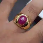 \21k Yellow Gold Mens Ring Ruby Gemstone Ring Buy Now
