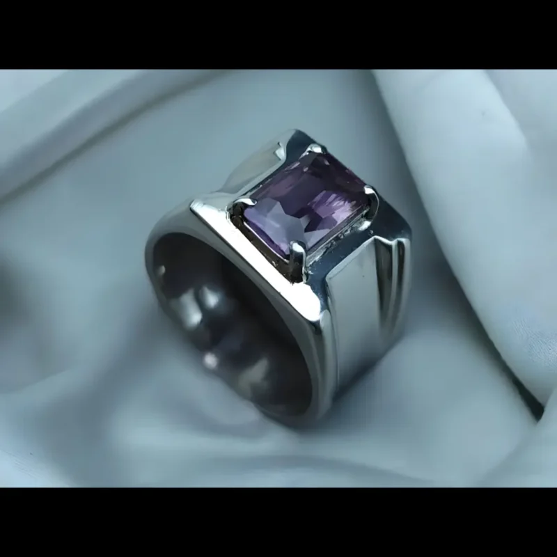 Kashmir Sapphire Ring Purple Kashmir Sapphire Mens Rings