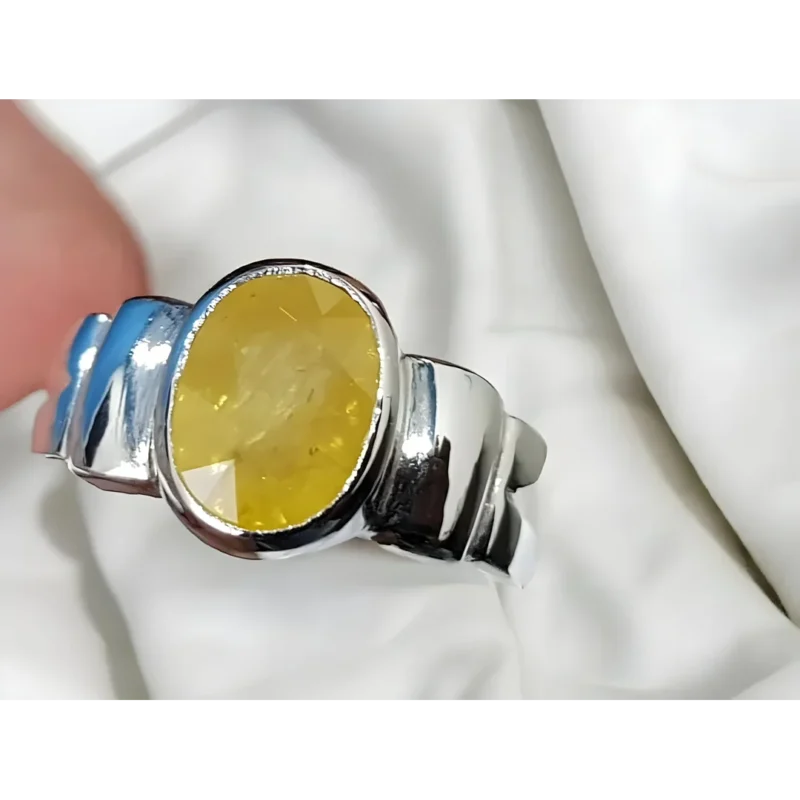 Yellow Sapphire Ring Men Ceylon Pukhraj Rings Shop now