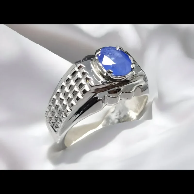 Mens Sapphire Band Ceylon Neelam Stone Buy Now
